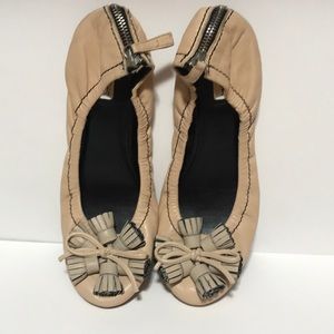 Halogen nude ballet flats.